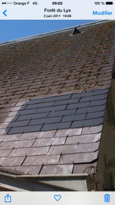 Peinture toiture sur ardoise Senlis