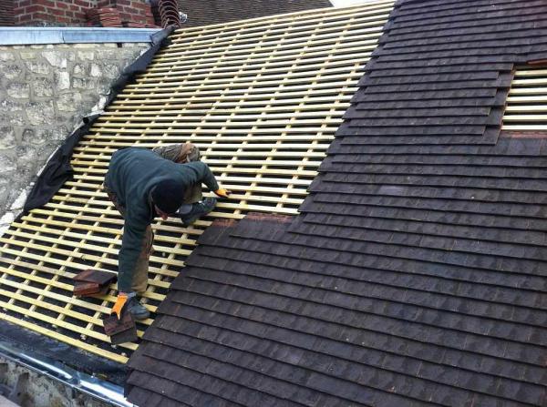 Toiture tuile plate Senlis